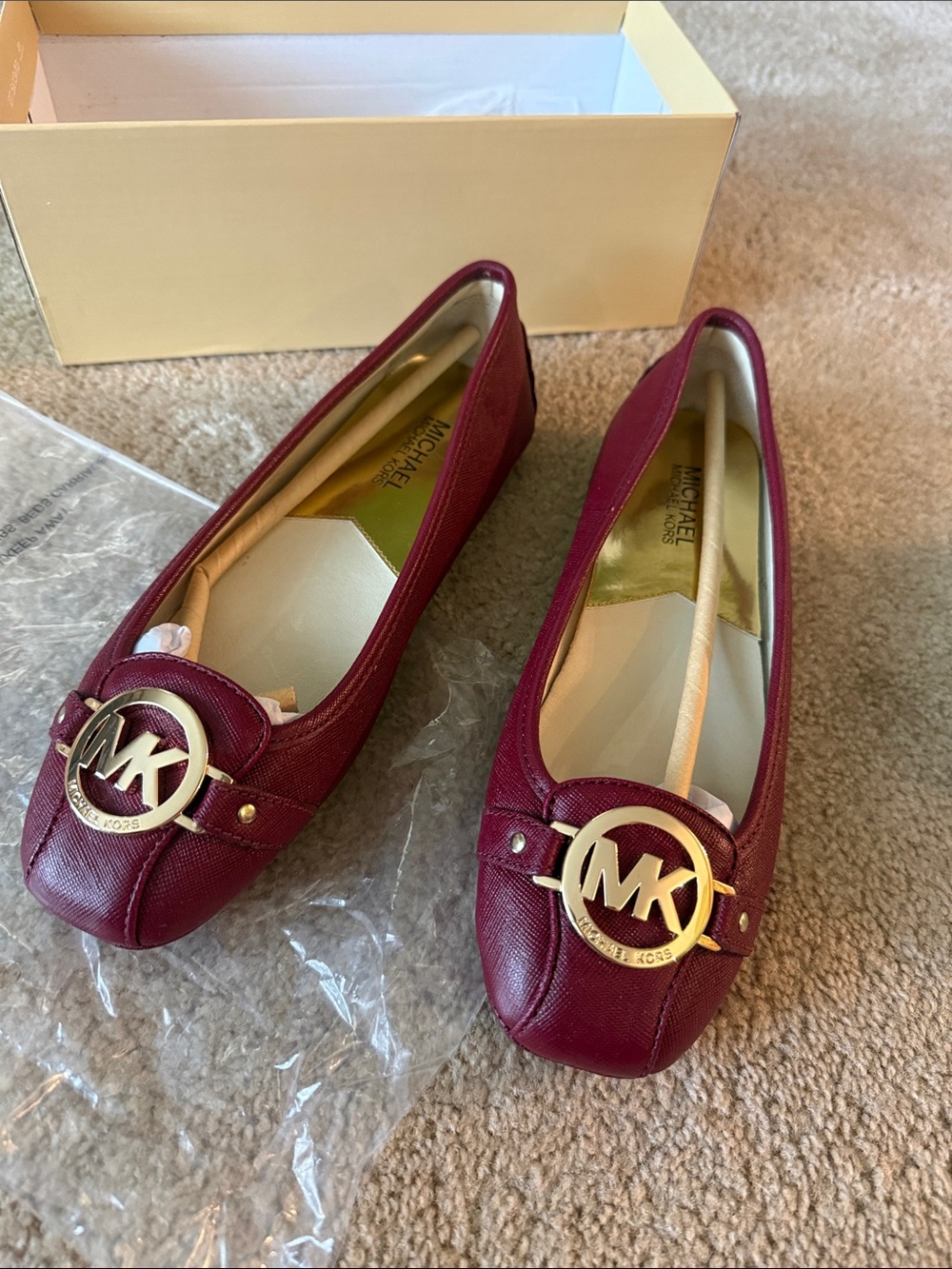 Michael Kors Leather Loafers - Claret